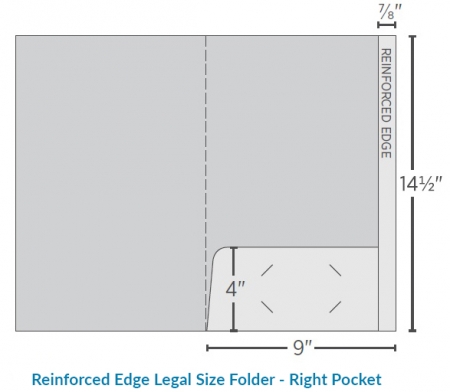 Reinforced Legal Folder-Right Pocket